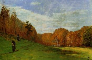 Claude Oscar Monet : Woodbearers in Fontainebleau Forest